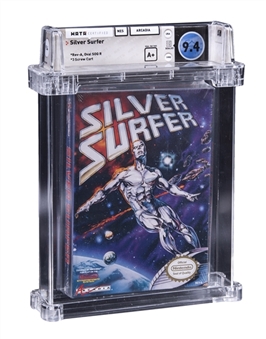 1990 NES Nintendo (USA) "Silver Surfer" Rev A Oval SOQ Sealed Video Game - WATA 9.4/A+
